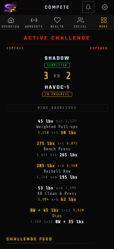 Social & Competition — Mobile