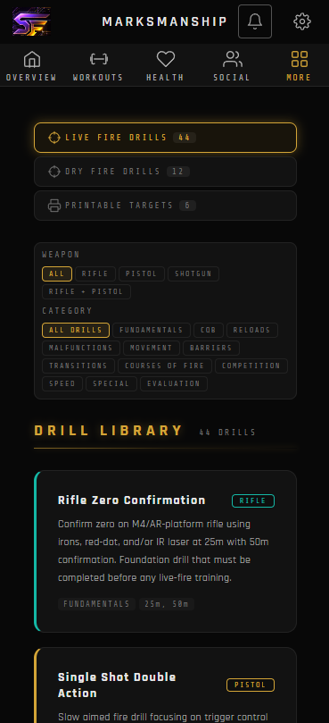 Tactical Education — Mobile