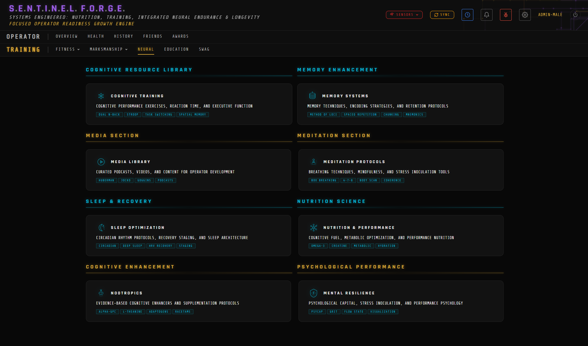 Cognitive Training — Desktop